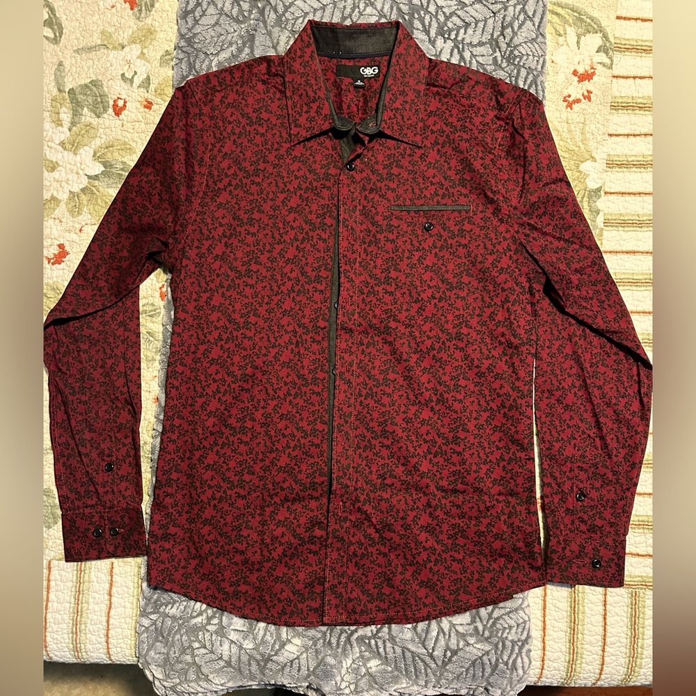 GBG Los Angeles Red & Black Dress Shirt
